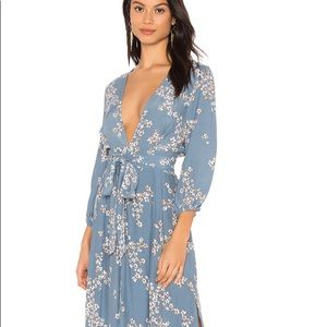 Faithful the Brand Chloe Midi Dress Cornflower